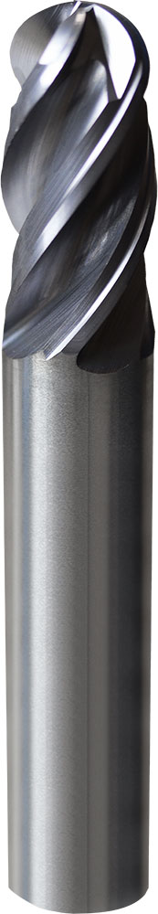 1/4" Dia, 4 Flute, Ball Nose End Mill - 36590