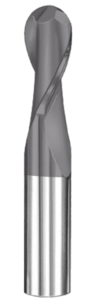 1.50mm Dia, 2 Flute, Ball Nose End Mill - 48736